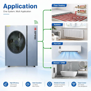 ปั๊มความร้อน EVI แบบใช้แหล่งพลังงานจากอากาศ R32/R410A 8.2KW A+++ ประสิทธิภาพสูง สำหรับทำความร้อนและความเย็น ตัวเครื่องทำจากสแตนเลส เหมาะสำหรับบ้าน - Product Image 1