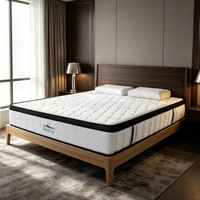 Matelas hybride sur mesure OEM ODM avec surmatelas Euro, ressorts ensachés, couche de confort en mousse et housse respirante, compressé, taille allemande