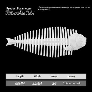 5 pz/borsa Nuova Esche Artificiali Morbide a Lisca di Pesce in TPE ad Alta Elasticità, Imitazione Bionica di Pesci di Acqua Salata per la Pesca Leggera in Acqua Salata - Product Image 4
