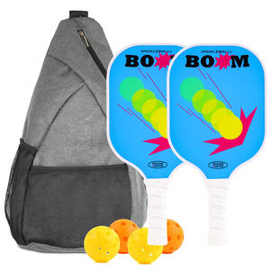 Juego de palas de pickleball Boom con pelotas y mochila, equipo deportivo ligero para exteriores para adultos - Product Image 1