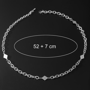 <b>Titanium</b> Steel Collarbone <b>Chain</b> Men and Women Same Necklace Hip Hop Tanjing Fashion Lijing Necklace - Product Image 4