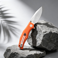 Couteau pliant MEIJI D2 en acier G10, personnalisable, multifonctionnel, pour le camping en plein air, couteau de poche
