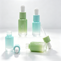 Flacon en verre pour soins de la peau avec compte-gouttes, conteneur rechargeable pour huiles essentielles, emballage cosmétique personnalisé pour huiles essentielles, sérums et parfums