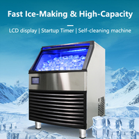 Machine à Glaçons Automatique Jingxin Commerciale 80kg 100kg 130kg 110v/220v Refroidissement par Air/Eau pour Glaçons Carrés