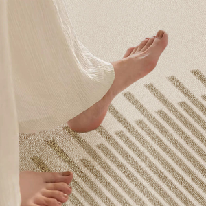 Tappeti Nordici <span class=keywords><strong>Beige</strong></span> in Materiale DA per Soggiorno, Camera da Letto, <span class=keywords><strong>Tappeto</strong></span> Floreale Antiscivolo per Sala da Pranzo - Product Image 3