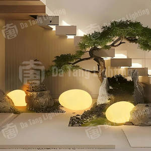 Luz Decorativa Moderna con Diseño de Guijarros para Paisajes Navideños y de Halloween con Iluminación Nocturna Artística - Product Image 2