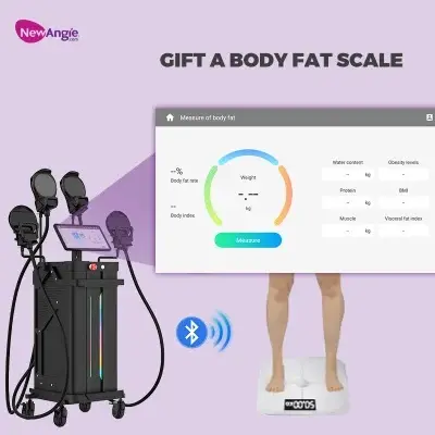 Newangie 5 handles slimming machine electrostimulation butt plasma beauty body sculpt belly massage hi ems neo