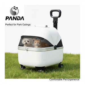 Poussette pliable pour chien de grande capacité 2024, chariot à 4 roues portable pour les voyages en plein air avec des animaux de compagnie et des chats - Product Image 6
