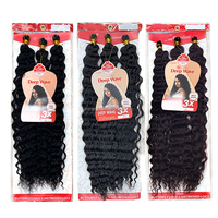 Tresses synthétiques 3X Deep Wave 24 pouces, cheveux à tresser au crochet pré-étirés, Deep Twist pré-couches pour un style finition naturelle