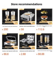 Chauffe-Plat Électrique Professionnel de Luxe Royal Moderne en Acier Inoxydable 9L 440W avec Couvercle en Verre Visible pour Buffet et Restauration