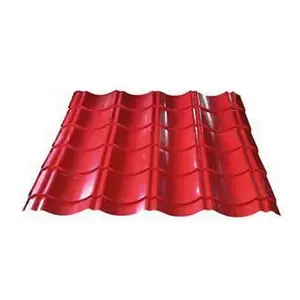 Modern Galvanized Corrugated Roof Tiles Sheet Red Bamboo Joint Colorful Coated Metal Roofing Tiles