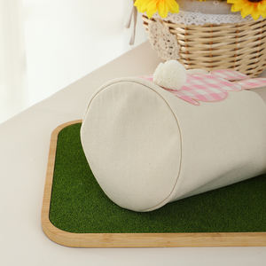 Sac de Pêche aux Œufs de Pâques à Carreaux Roses Lapin de Pâques Cadeau de Printemps Festive Sac de Pêche aux Œufs de Pâques en Toile à Carreaux Lapin de Pâques - Product Image 5