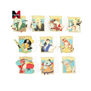 เข็มกลัดโลหะ<span class=keywords><strong>วันพีซ</strong></span> อนิเมะญี่ปุ่น ลูฟี่ ซันจิ โซโล นามิ ทำจากโลหะผสม - Product Image 5