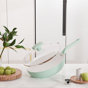 Shanzu Ceramic Non-Stick Frying Pan 28Cm Induction Compatible Flat Bottom Green Graphene Coating - Product Image 1
