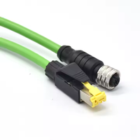 Câble Ethernet industriel M12 d Code vers Rj45 Connecteur M12 Mâle blindé à 4 broches vers RJ45 Connecteur 4 broches