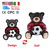 Ours en peluche personnalisé, jouet en peluche mignon et apaisant, animaux en peluche lestés