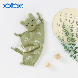 Mimixiong 독특한 디자인 아기 보안 담요 박제 동물 장난감 머리 플러시 보안 담요 부드러운 이불 아기 Lovey - Product Image 4