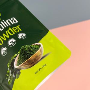 Bolsa de Pie para Envasado de Té de Grado Alimenticio, Impresa Digitalmente, Resistente a la Humedad, con Cierre Hermético para Matcha y Espirulina - Product Image 4