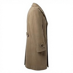 <b>Men's</b> Double Breasted <b>Wool</b> Blend <b>Overcoat</b> <b>Long</b> Winter Great Coat Anti Wrinkle Breathable Formal Outerwear - Product Image 4