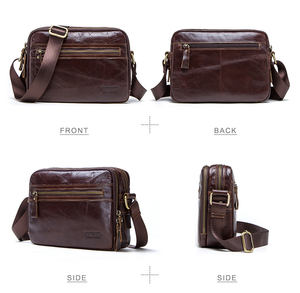 Мужская винтажная сумка-мессенджер из натуральной воловьей кожи, сумка через плечо для 7,9 - Product Image 3