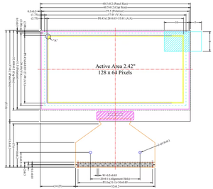 <span class=keywords><strong>2</strong></span>.42インチOLEDディスプレイ 128x64ピクセル 白青黄緑カラー 小型OLEDスクリーン 31ピン SSD1309 4線式SPI I2C PMOLEDパネル - Product Image 5