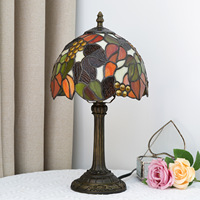 Lampe de table d'intérieur moderne de style pastoral américain, éclairage décoratif, options d'ampoules LED personnalisées, abat-jour en perles feuille d'érable, corps en résine