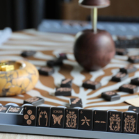 Juego de Fichas de Mahjong Haus of Tiles Petal and Loom Peony, 160 Fichas Acrílicas, Estilo Americano