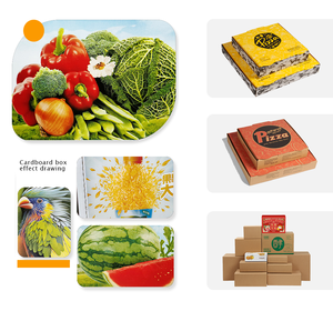 Machine automatique de fabrication de boîtes à <span class=keywords><strong>pizza</strong></span> en carton avec fente pour boîte PLC, machines de presse d'impression, prix - Product Image 2