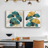 Impression moderne minimaliste de Ginkgo Biloba, cadre végétal, affiche HD, peinture sur toile pour la décoration murale de la maison
