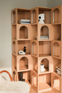 ขายส่งห้องนั่งเล่นชั้นวางหนังสือออกแบบชั้นวางหนังสือห้องสมุดไม้สําหรับตู้ที่มีบันไดตู้หนังสือที่เป็นของแข็ง - Product Image 3