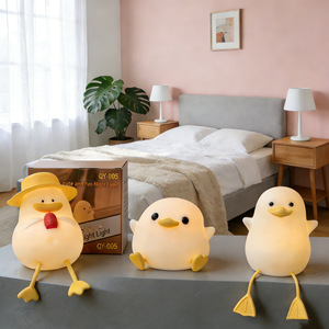 -style Duck Pat-<b>Light</b> Silicone Night <b>Light</b> <b>Mood</b> Lamp Rechargeable Table Lamp Color-Changing Stepless Dimming Cute Design - Product Image 4