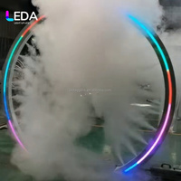 Arche de brume LEDA RGB en métal, élégante, pour mariage, fête, parc d'attractions, événement, photomaton, décoration de fond