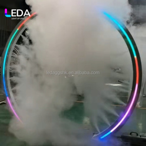 LEDA RGB Mist Spray <b>Arch</b> Fog Metal Circle Elegant <b>Wedding</b> Party Amusement Park Event Photo Booth Backdrop Decor - Product Image 5