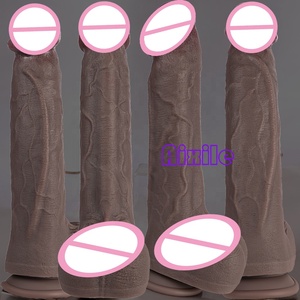 Jouet sexuel pour femmes adultes, Dildo réaliste en silicone, Stimulateur du point G avec tige incurvée et testicules, Entraîneur de <span class=keywords><strong>gorge</strong></span>, Jouet anal, Jouet pénien - Product Image 5