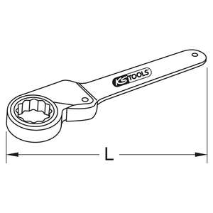 KS <b>TOOLS</b> BERYLLIUMplus Friction <b>ratchet</b> with BI-Hexagon ring 60 mm - Product Image 2