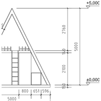 Maisonnette préfabriquée en forme de triangle pour une installation rapide, économie d'énergie, projet de logement résidentiel, cabane de vacances dans le jardin