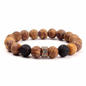 Natürliches Haiwen-Stein Armband Großhandel Perlenarmband Armband für Männer - Product Image 2