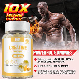 Gummies pré-entraînement personnalisées OEM sous marque privée avec créatine et bêta-alanine pour hommes – Complément énergétique pour l'exercice – Durée de conservation de 24 mois - Product Image 2