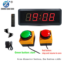 Chronomètre LED 4 chiffres de 1,8 pouce avec bouton, compte à rebours de 10 secondes, idéal pour les jeux interactifs, les compétitions et l'entraînement (vente en gros)