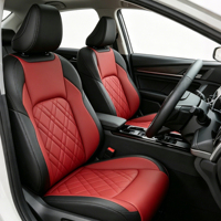 Housses de siège auto robustes en cuir pleine fleur avec revêtement imperméable 3 couches, durables