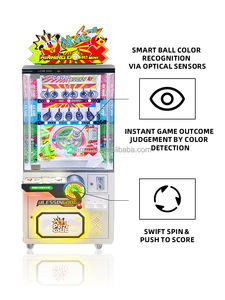 Machine d'arcade à grue miniature LEON Winning Goal, en plastique robuste, à monnayeur, interface anglaise, machine à prix à fort rendement - Product Image 4