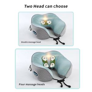 Coussin de massage chauffant 1800 mAh rechargeable pour avion, voiture, voyage, en mousse à mémoire de forme, pour soulager la douleur au cou - Product Image 5
