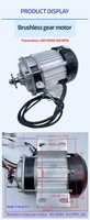 Kit Motor DC tanpa sikat Mid-Drive, 800W 48V untuk penyimpanan dalam ruangan sepeda e-sepeda apartemen-penggunaan skuter listrik