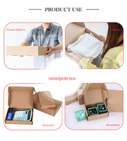 Boîte en carton plate, écologique, pour expédition aérienne, boîtes ondulées jetables, emballage pliable en carton recyclable
