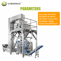 Automatische 520D Verticale Verpakkingsmachine 50g-2kg 4-kops weegschaal patroonhopper voor graan, gedroogd fruit, snoep, voedsel, korrelige verpakkingen