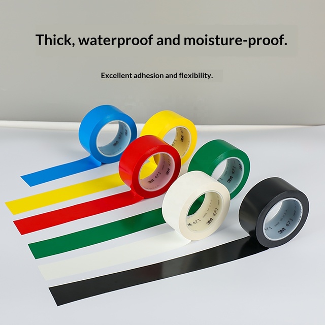 Wholesale Caution Tape 471 Multi Color Rubber Adhesive Safety Warning Indoor/Outdoor Use Durable PVC Floor Marking Tape
