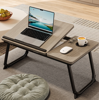 Table de lit pliable et extensible pour ordinateur portable, bureau paresseux portable pour étudiants, dortoir, maison, chambre à coucher, activités de travail