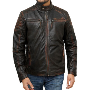 Dernier design, veste en cuir pour homme, de haute qualité, unie, décontractée, imperméable, coupe-vent, écologique, mode hiver, meilleur prix - Product Image 6