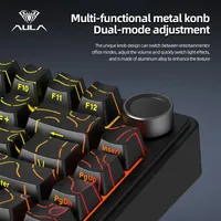 Clavier mécanique AULA F75 HE à interrupteurs magnétiques, disposition 75 %, effet Hall, taux de polling 8K, tri-mode, RVB, Hot Swap, USB-C, Plug & Play
