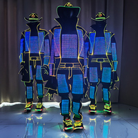 Costume de cowboy occidental à pixels LED, tenue lumineuse à fil EL pour défilé nocturne, carnaval, spectacle de scène, festival, événement